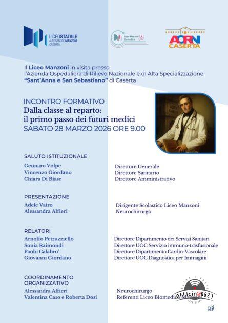 locandina liceo biomedico manzoni aorn caserta