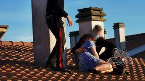 Carabinieri tetto ragazza 2