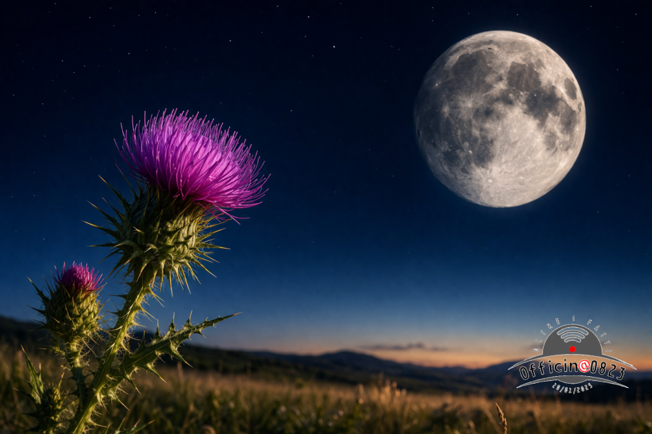 Oliivero Casale bellezza della luna e di un cardo della Valle del Garigliano