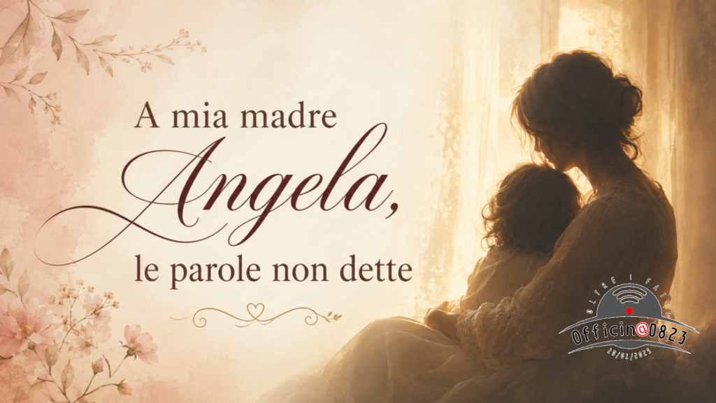 A mia madrea Angela, le parole non dette
