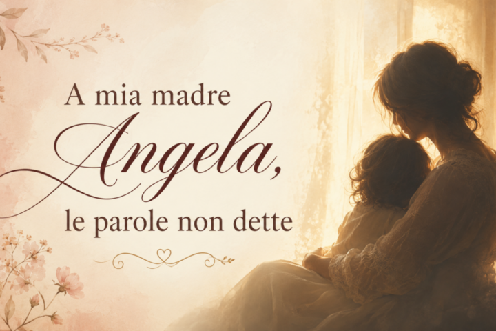 A mia madrea Angela, le parole non dette