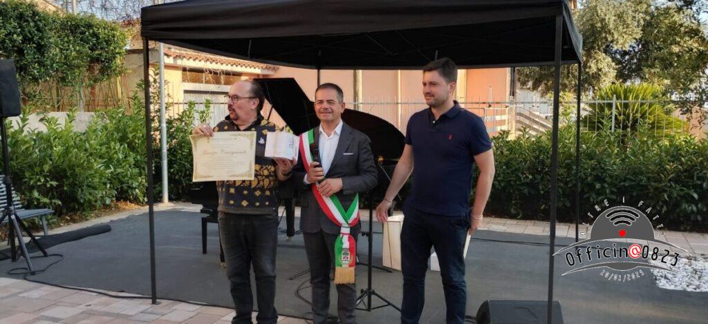 Maurizio Casagrande con il sindaco e l'assessore