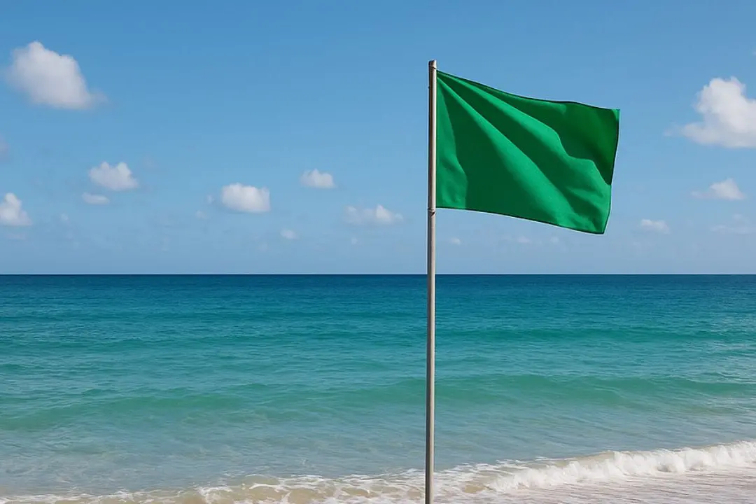 bandiera verde spiaggia