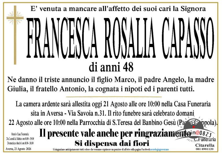 Annnuncio Francesca Rosalia Capasso